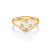 Signetring med diamanter